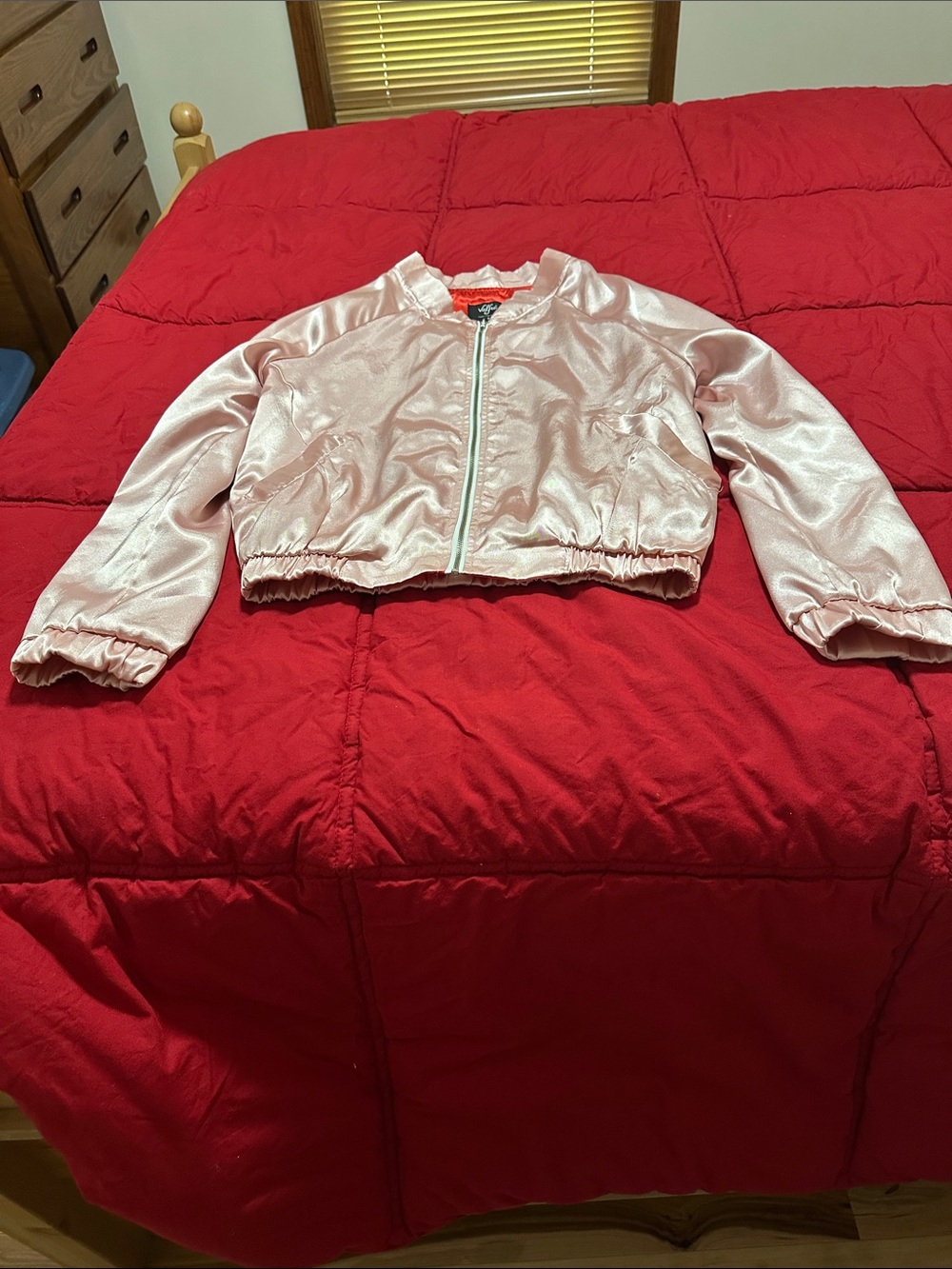 Rare Valfre mermaid satin Light Pink Bomber Jacket size S